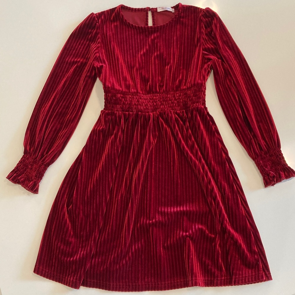 Girls Red Christmas Dress
